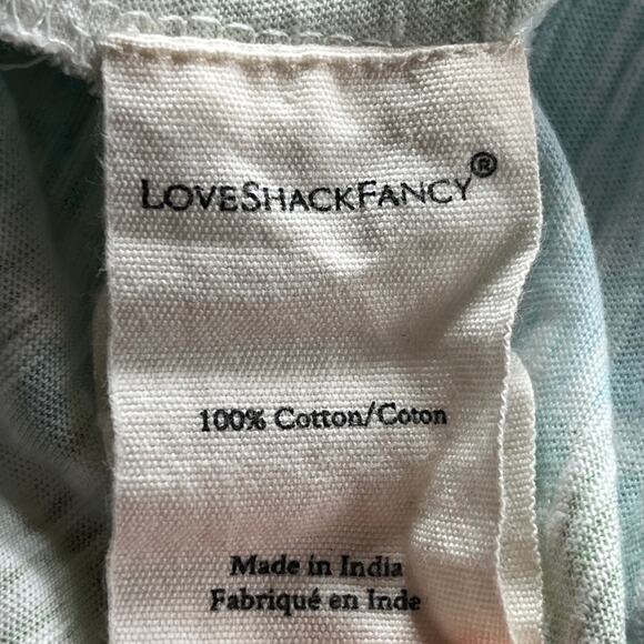 LoveShackFancy Rubin Cropped Tee Baby Blue Promise Medium - Picture 4 of 4